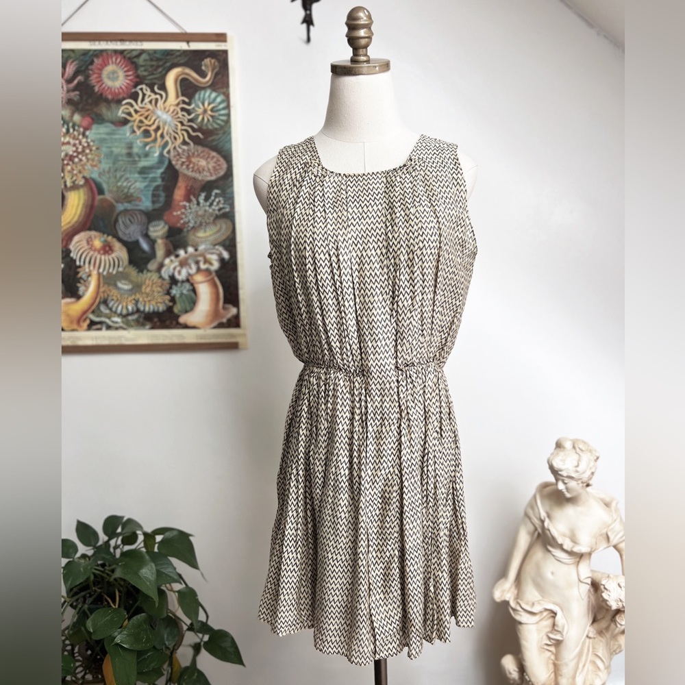 Laurence Dolige Paris Zig Zag Mini Dress Small